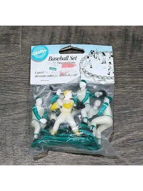 Cake Decoration Baseball Figures1981 Wiltons New set of 6 pieces Vintage